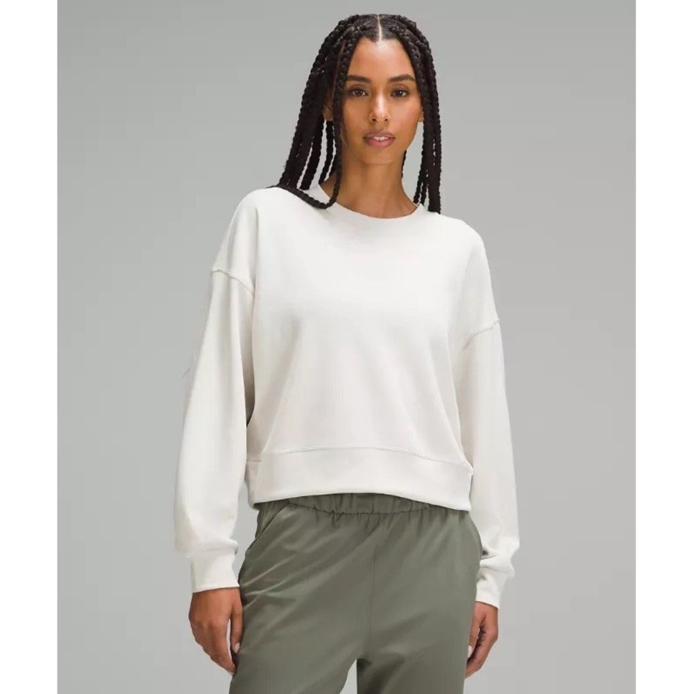 Lululemon 10 Perfectly Oversized Cropped Crew Softstreme Opal Sweatshirt E25